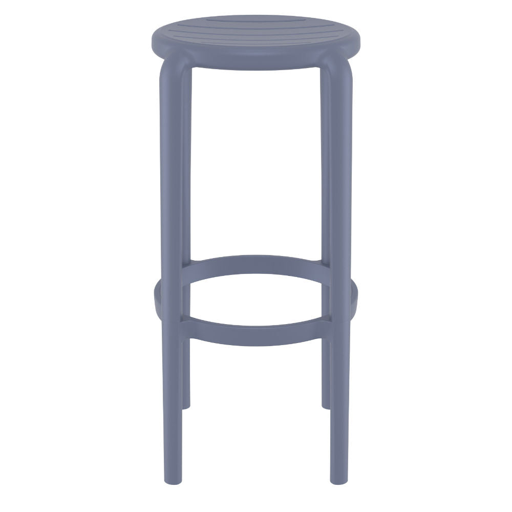 Compamia Tom Resin Bar Stool in Black/Dark Gray/Taupe/Marsala/Olive Green/White - Set of 2