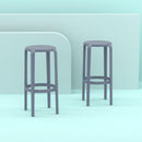 Compamia Tom Resin Bar Stool in Black/Dark Gray/Taupe/Marsala/Olive Green/White - Set of 2