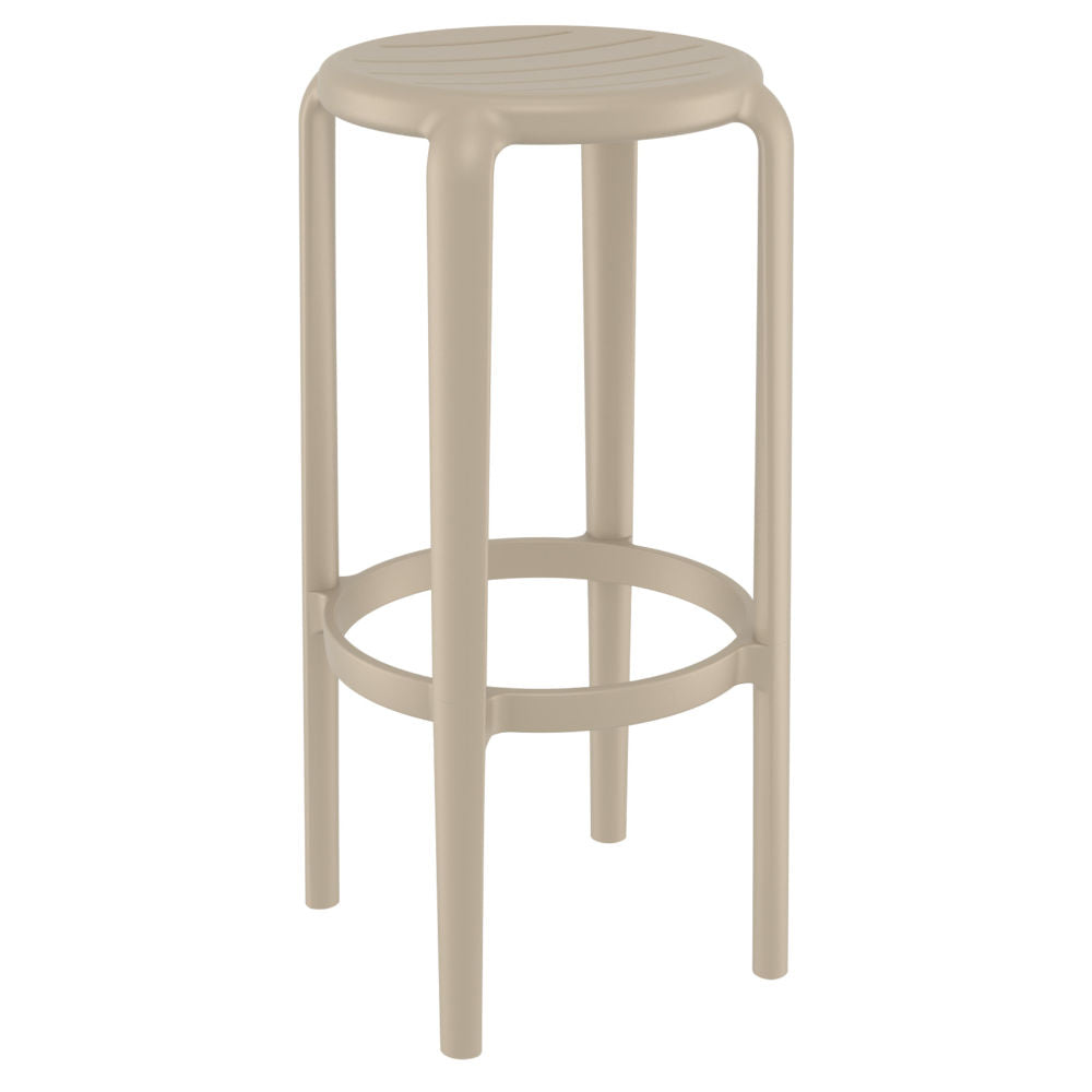 Compamia Tom Resin Bar Stool in Black/Dark Gray/Taupe/Marsala/Olive Green/White - Set of 2