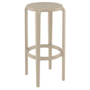 Compamia Tom Resin Bar Stool in Black/Dark Gray/Taupe/Marsala/Olive Green/White - Set of 2