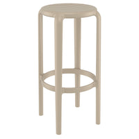 Compamia Tom Resin Bar Stool in Black/Dark Gray/Taupe/Marsala/Olive Green/White - Set of 2