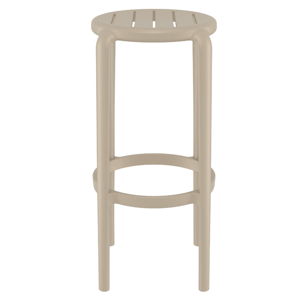 Compamia Tom Resin Bar Stool in Black/Dark Gray/Taupe/Marsala/Olive Green/White - Set of 2