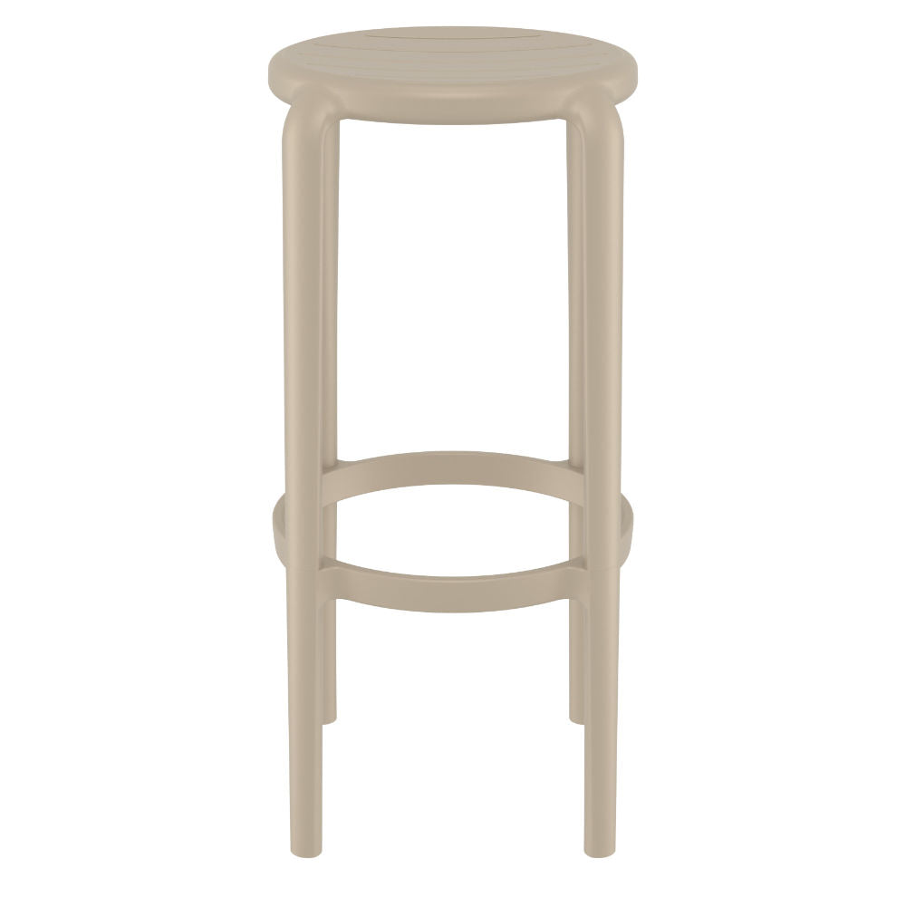 Compamia Tom Resin Bar Stool in Black/Dark Gray/Taupe/Marsala/Olive Green/White - Set of 2