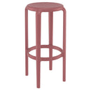 Compamia Tom Resin Bar Stool in Black/Dark Gray/Taupe/Marsala/Olive Green/White - Set of 2