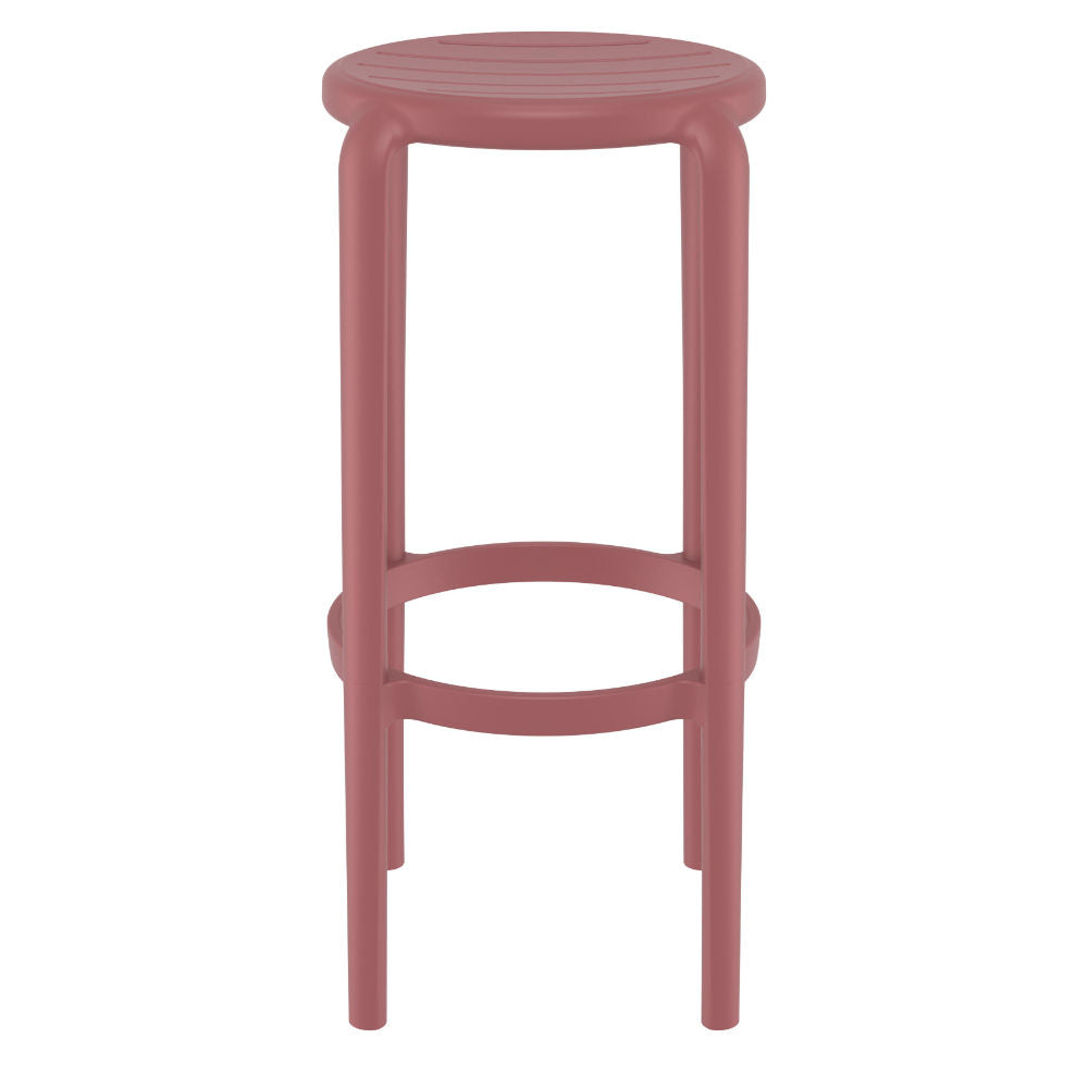 Compamia Tom Resin Bar Stool in Black/Dark Gray/Taupe/Marsala/Olive Green/White - Set of 2