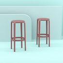 Compamia Tom Resin Bar Stool in Black/Dark Gray/Taupe/Marsala/Olive Green/White - Set of 2