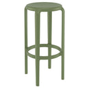 Compamia Tom Resin Bar Stool in Black/Dark Gray/Taupe/Marsala/Olive Green/White - Set of 2