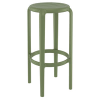 Compamia Tom Resin Bar Stool in Black/Dark Gray/Taupe/Marsala/Olive Green/White - Set of 2