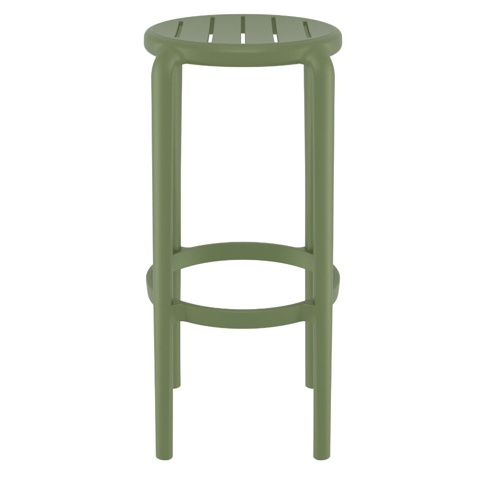Compamia Tom Resin Bar Stool in Black/Dark Gray/Taupe/Marsala/Olive Green/White - Set of 2