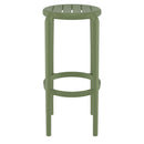 Compamia Tom Resin Bar Stool in Black/Dark Gray/Taupe/Marsala/Olive Green/White - Set of 2