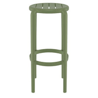 Compamia Tom Resin Bar Stool in Black/Dark Gray/Taupe/Marsala/Olive Green/White - Set of 2