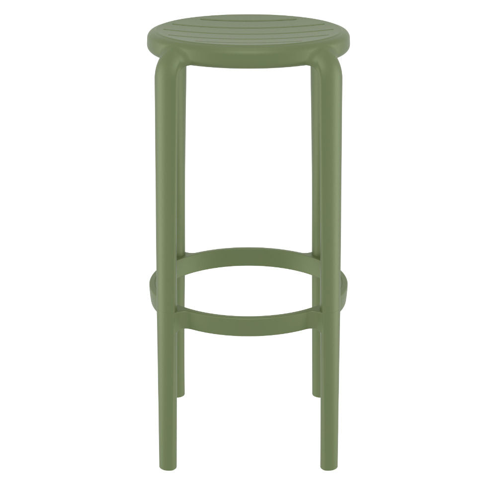 Compamia Tom Resin Bar Stool in Black/Dark Gray/Taupe/Marsala/Olive Green/White - Set of 2