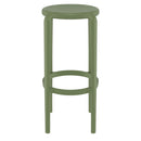 Compamia Tom Resin Bar Stool in Black/Dark Gray/Taupe/Marsala/Olive Green/White - Set of 2