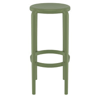 Compamia Tom Resin Bar Stool in Black/Dark Gray/Taupe/Marsala/Olive Green/White - Set of 2