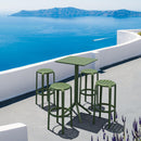 Compamia Tom Resin Bar Stool in Black/Dark Gray/Taupe/Marsala/Olive Green/White - Set of 2