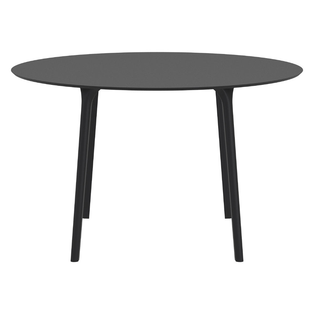 Compamia Maya 47 inch Outdoor Round Dining Table in Black/White