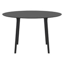 Compamia Maya 47 inch Outdoor Round Dining Table in Black/White