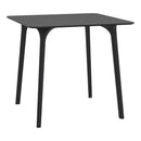 Compamia Maya 31 inch Outdoor Square Dining Table in White/Black