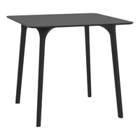 Compamia Maya 31 inch Outdoor Square Dining Table in White/Black