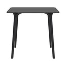 Compamia Maya 31 inch Outdoor Square Dining Table in White/Black