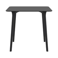 Compamia Maya 31 inch Outdoor Square Dining Table in White/Black
