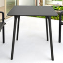 Compamia Maya 31 inch Outdoor Square Dining Table in White/Black