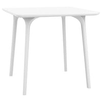 Compamia Maya 31 inch Outdoor Square Dining Table in White/Black