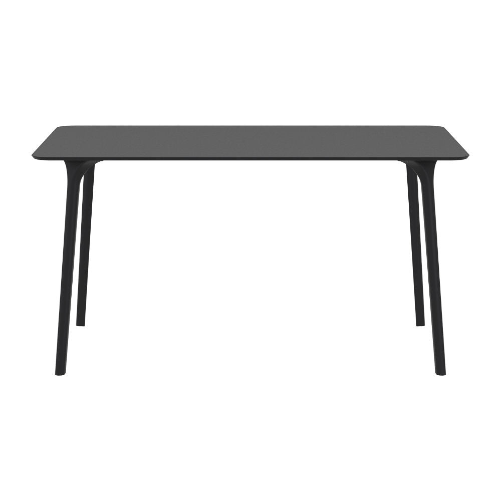 Compamia Maya 55 inch Outdoor Rectangle Dining Table in Black/White