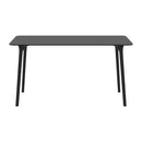 Compamia Maya 55 inch Outdoor Rectangle Dining Table in Black/White