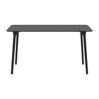 Compamia Maya 55 inch Outdoor Rectangle Dining Table in Black/White