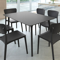 Compamia Maya 55 inch Outdoor Rectangle Dining Table in Black/White