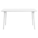 Compamia Maya 55 inch Outdoor Rectangle Dining Table in Black/White