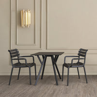 Compamia Max Square Table 27.5 inch In Black/White
