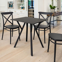 Compamia Max Square Table 27.5 inch In Black/White