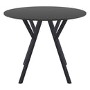 Compamia Max Square Table 35 inch In Black/White