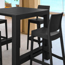 Compamia Vegas Maya 5 pc Bar Set with 39 inch to 55 inch Extendable in Black/Dark Gray/Taupe/White