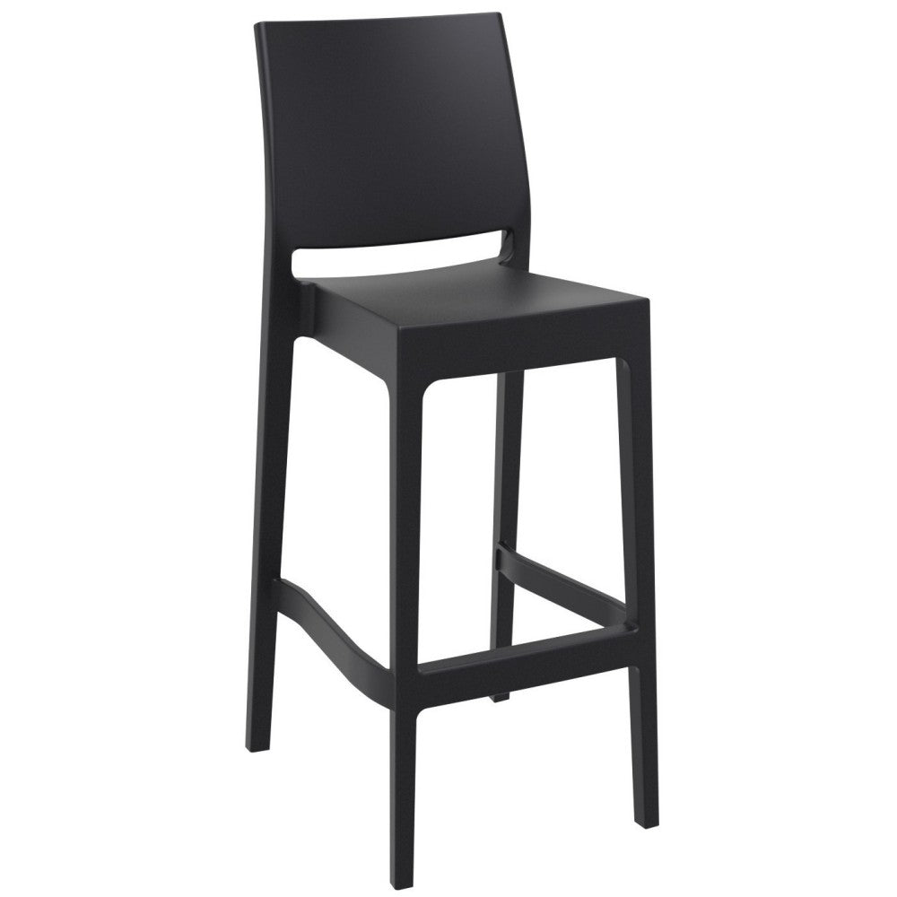 Compamia Vegas Maya 5 pc Bar Set with 39 inch to 55 inch Extendable in Black/Dark Gray/Taupe/White
