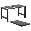 Compamia Vegas Maya 5 pc Bar Set with 39 inch to 55 inch Extendable in Black/Dark Gray/Taupe/White