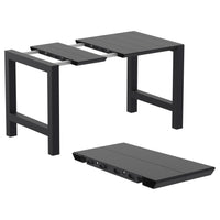 Compamia Vegas Maya 5 pc Bar Set with 39 inch to 55 inch Extendable in Black/Dark Gray/Taupe/White