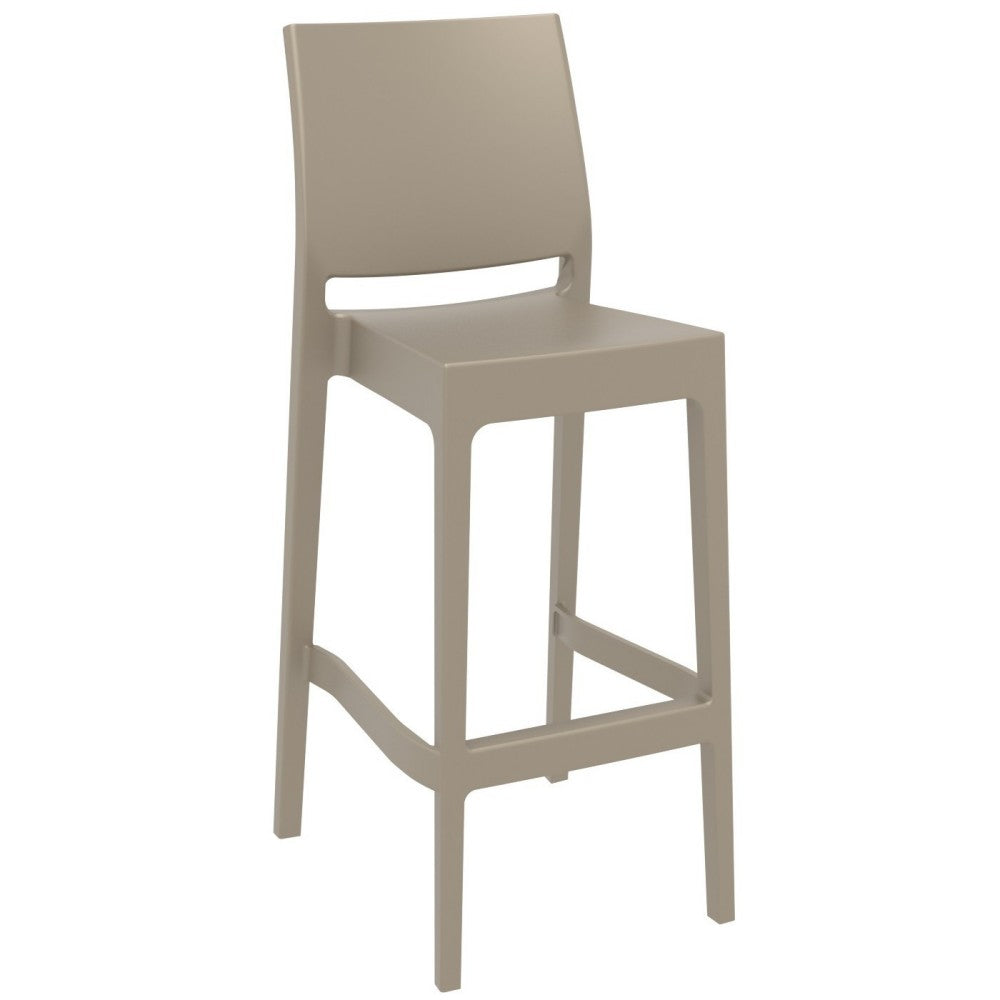 Compamia Vegas Maya 5 pc Bar Set with 39 inch to 55 inch Extendable in Black/Dark Gray/Taupe/White