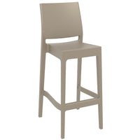 Compamia Vegas Maya 5 pc Bar Set with 39 inch to 55 inch Extendable in Black/Dark Gray/Taupe/White