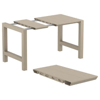 Compamia Vegas Maya 5 pc Bar Set with 39 inch to 55 inch Extendable in Black/Dark Gray/Taupe/White