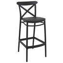 Compamia Vegas Cross 5 pc Bar Set with 39 inch to 55 inch Extendable in Black/Dark Gray/Taupe/White