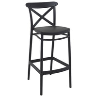Compamia Vegas Cross 5 pc Bar Set with 39 inch to 55 inch Extendable in Black/Dark Gray/Taupe/White
