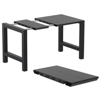 Compamia Vegas Cross 5 pc Bar Set with 39 inch to 55 inch Extendable in Black/Dark Gray/Taupe/White
