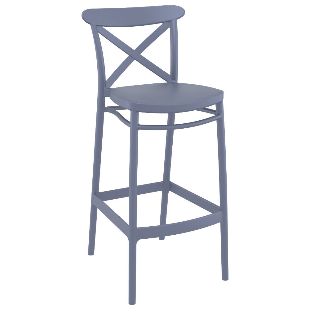 Compamia Vegas Cross 5 pc Bar Set with 39 inch to 55 inch Extendable in Black/Dark Gray/Taupe/White