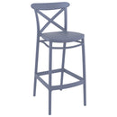 Compamia Vegas Cross 5 pc Bar Set with 39 inch to 55 inch Extendable in Black/Dark Gray/Taupe/White