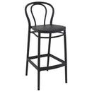 Compamia Vegas Victor 5 pc Bar Set with 39 inch to 55 inch Extendable in Black/Dark Gray/Taupe/White
