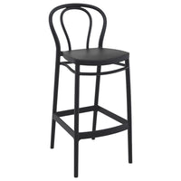 Compamia Vegas Victor 5 pc Bar Set with 39 inch to 55 inch Extendable in Black/Dark Gray/Taupe/White