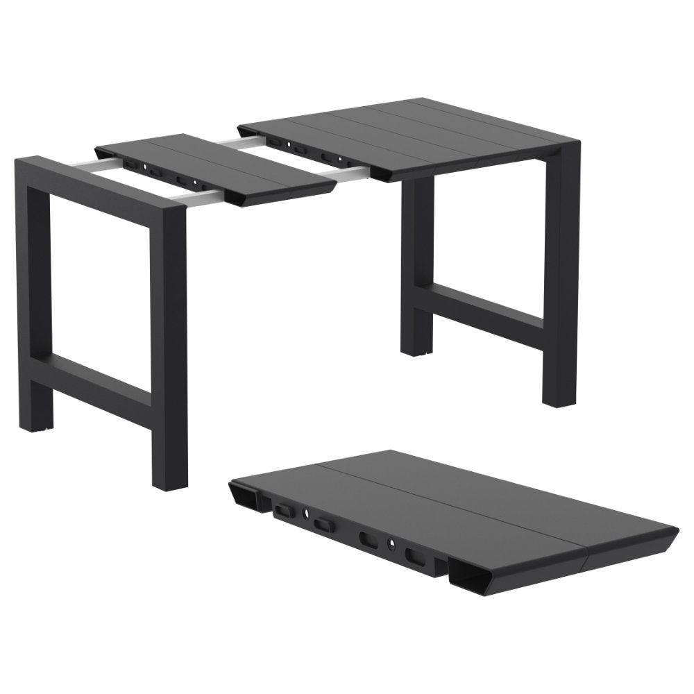 Compamia Vegas Victor 5 pc Bar Set with 39 inch to 55 inch Extendable in Black/Dark Gray/Taupe/White